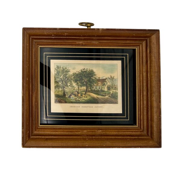 Set Of 2 Currier & Ives Prints "American Homestead" Summer & Autumn 8 X 10 Small - Picture 6 of 8